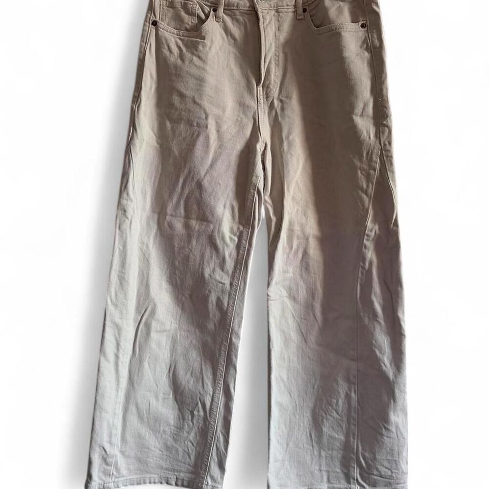 Old Navy Oatmeal/Cream Wide Leg Pants Size 8